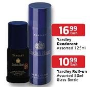 Yardley Deodorant Assorted-125ml Each