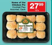 Home Of The Chicken Pie Cocktail Pies Assorted-12's Each
