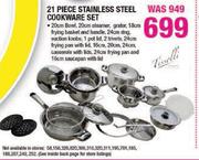 21 Piece Stainless Steel Cookware Set-Per Set