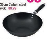 Simple Choice 35cm Carbon Steel Wok-Each