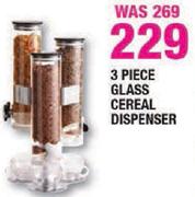 3 Piece Glass Cereal Dispenser