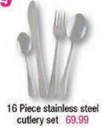 16 Piece Stainless Steel Cutlery Set-Per Set
