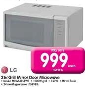 LG 26L Grill Mirror Door Microwave(MH6647SRWS)