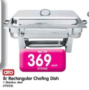 Aro 8Ltr Rectangular Chafing Dish-Each