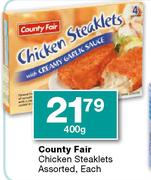 Country Fair Chicken Steaklets Assorted Each-400g