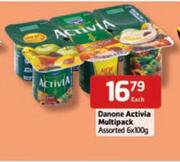 Danone Activia Multipack Assorted-6x100g Each