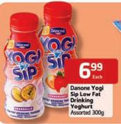 Danone Yogi Sip Low Fat Drinking Yoghurt Assorted-300g Each