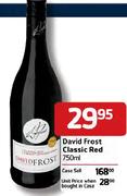 David Frost Classic Red-750ml Each