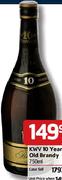 KWV 10 Year Old Brandy-Per Case
