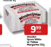 Wooden  Spoon White Or Yellow Margarine-500g Each