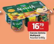 Danone  Activia Multipack Assorted-6X100g Each