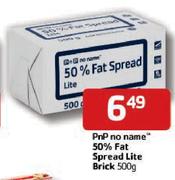 Pnp No Name-50% Fat Spread Lite Brick-500g