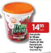 Dairybelle In-Shape Fat Free Or Gruits Of The Forest Low Fat Yoghurt Assorted-1kg Each