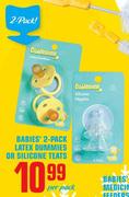 Babies' 2-Pack Latex Dummies Or Silicone Teats