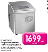 Elegance 12Kg Silver Ice Maker-Each