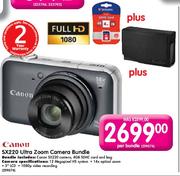 Canon Sx220 Ultra Zoom Camera Bundle