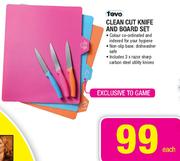 Tevo Clean Cut Knife And Board Set-Each