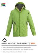 K-Way Men's Mercury Rain Jacket