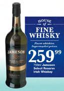 Jameson Select Reserve Isish Whiskey-750ml