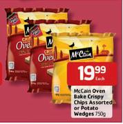 McCain Oven Bake Crispy Chips or Potato Wedges-750g Each