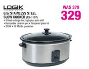 Logik 6.5ltr Stainless Steel Slow Cooker-RS-1107