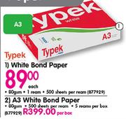 Typek A3 White Bond Paper-Per Box