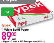 Typek White Bond Paper Each