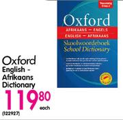 Oxford English-Afrikaans Dictionary Each