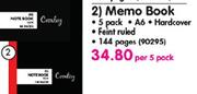 Croxley Memo Book-Per 5 Pack