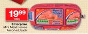 Enterprise 500g Mini Meat Loaves Assorted-Each