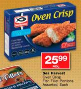 Sea Harvest 400g Oven Crisp Fish Fillet Portions Assorted-Each