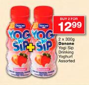 Danone 2 x 300g Yogi Sip Drinking Yoghurt Assorted