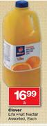Clover Lite Fruit Nectar Assorted-2Ltr Each