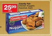 County Fair Chicken Nuggets Assorted-400gm Each