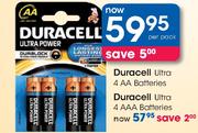 Duracell Ultra 4 AA Batteries