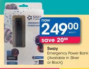Sway Emergency Power Bank (Available In Silver or Black)
