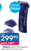 BaByliss Wtech Rechargeable Beard Hair Trimmer Per Set (T10TA)  