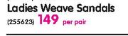 Legend Ladies Weave Sandals-Per Pair