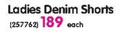 Legend Ladies Denim Shorts -Each