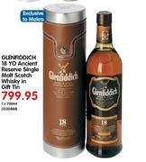 Glenfiddich 18 YO Ancient Reserve Single Malt Scotch Whisky In Gift Tin-750ml