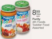 Purity 4th Foods Toddler Food Assorted-250ml Each