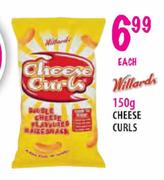 Willards Cheese Curls-150g each