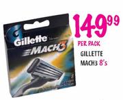 Gillette Mach3-8's per pack