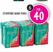 Stayfree Maxi Pads-6's