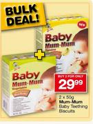 Mum-Mum Baby Teething Biscuits-2 x 50g