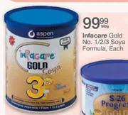 Infacare Gold No. 1/2/3 Soya Formula, Each-900g