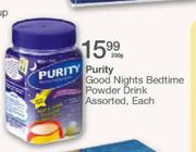 Purity Good Nights Bedtime Powder Drink Assorted, Each-200g