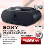 Sony Portable Radio with iPod Docking Station