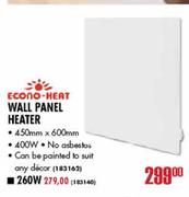Econo Heat Wall Panel Heater-400W