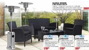 Alaska Wicker 4 Piece Antique Sofa Set
